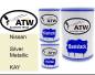 Preview: Nissan, Silver Metallic, KAY: 500ml Lackdose + 500ml Klarlack + 250ml Härter - Set, von ATW Autoteile West.